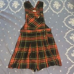 Plaid Skort Overalls.